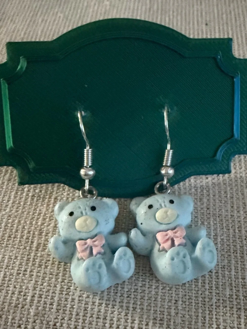 Kids Pink Lollipop, Unicorn & Blue Bear Dangle Earrings - Cute Kids Accessories